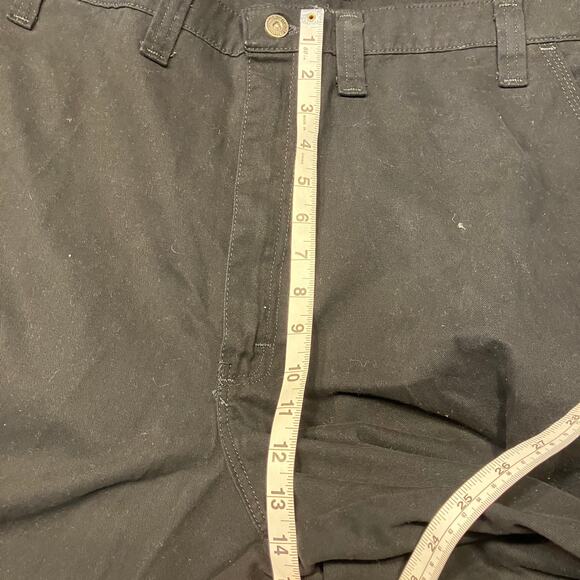 New Wrangler Mens 44x30 Black Cargo Pants Relaxed Fit Tech Pocket Cotton Utility - Picture 15 of 15